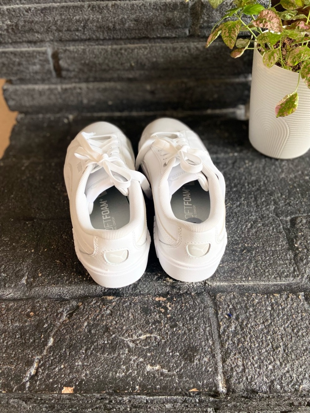 Puma White Platform Lace-Up Sneakers NWS - Picture 4 of 16